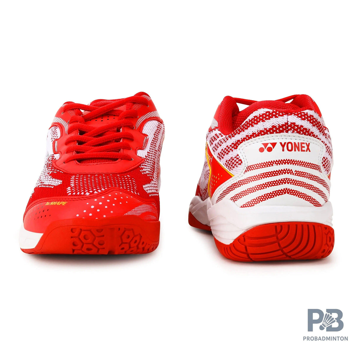 Yonex V 200i Badminton Shoe | Ruby Red/Medallion Gold