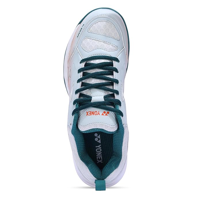 Yonex DOMINANT 6i Badminton Shoes - Mineral Grey Fluorescent Yellow – Lightweight All-Court Shoes with Tru Cushion+