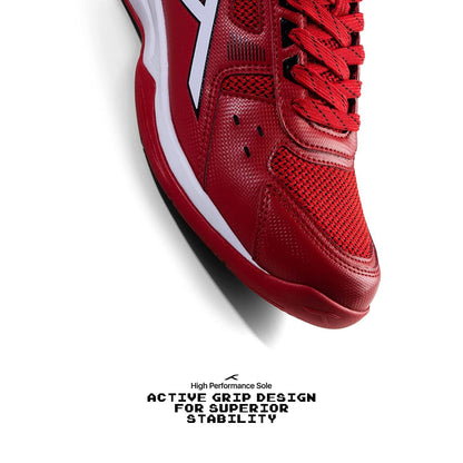 HUNDRED Raze Badminton Shoes (Red / White / Black)