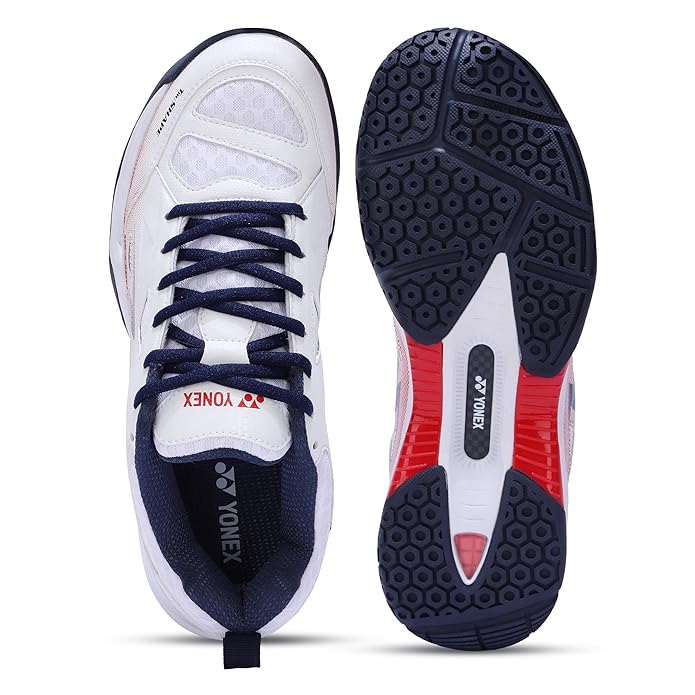 Yonex DOMINANT 6i Badminton Shoes - White Navy – Lightweight All-Court Shoes with Tru Cushion+
