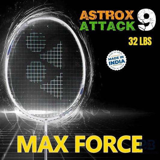 Yonex Astrox Attack 9 Badminton Racket | Pearl White