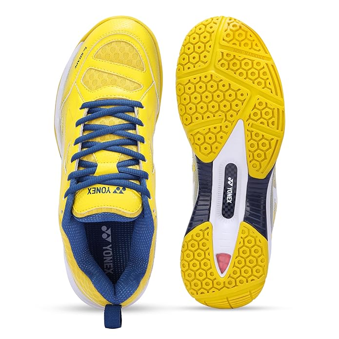 Yonex DOMINANT 6i Badminton Shoes - Cyber Yellow Reflex Blue – Lightweight All-Court Shoes with Tru Cushion+