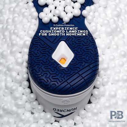 HUNDRED Raze Badminton Shoes (White / Navy)
