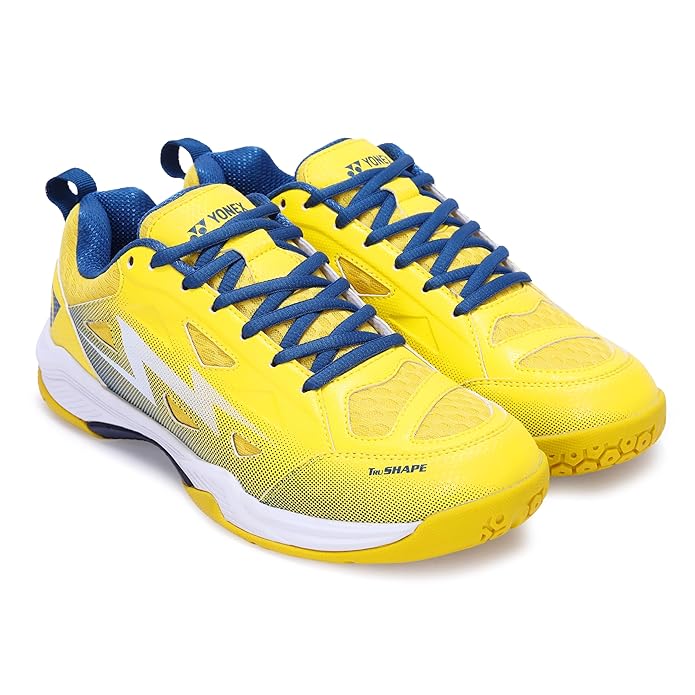 Yonex DOMINANT 6i Badminton Shoes - Cyber Yellow Reflex Blue – Lightweight All-Court Shoes with Tru Cushion+