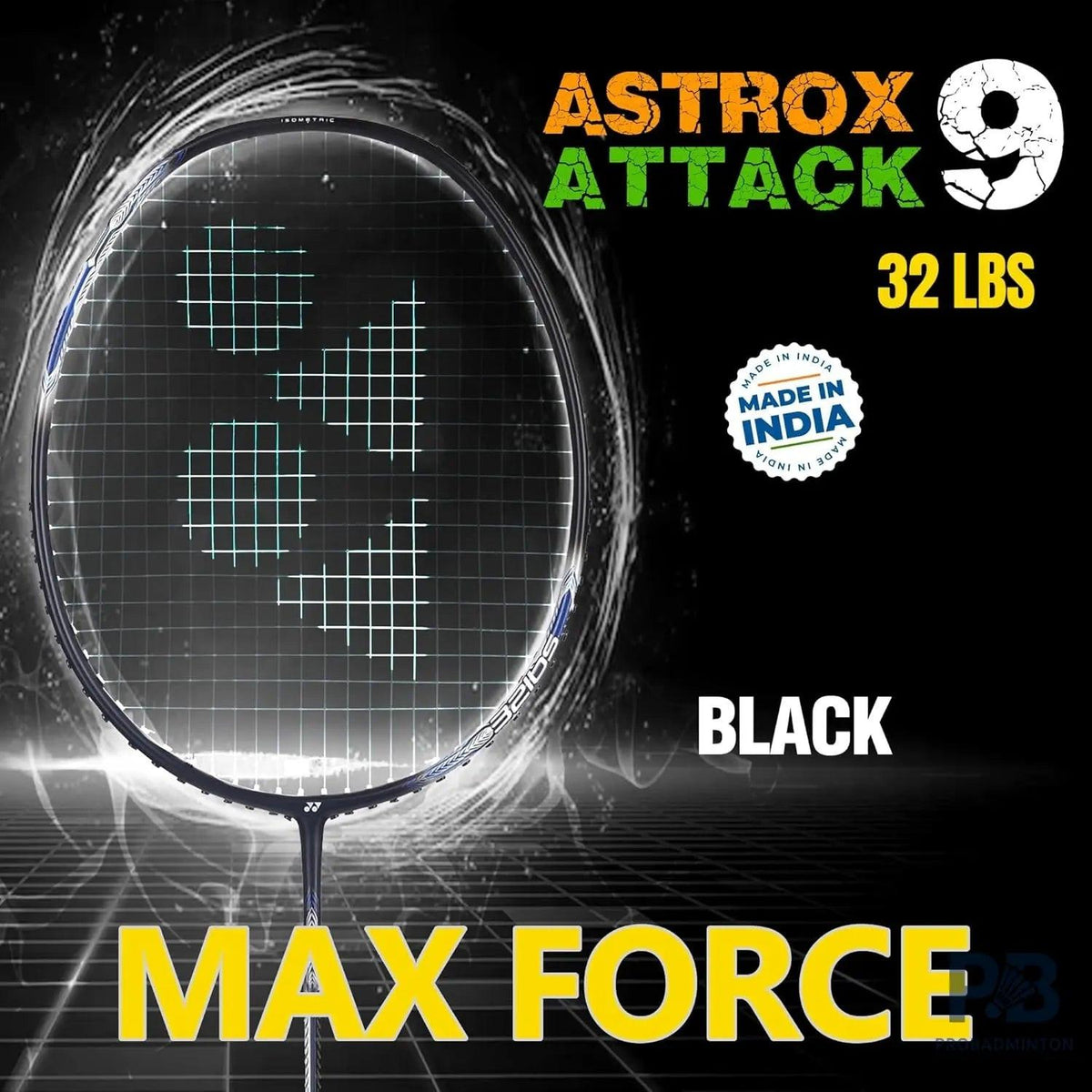 Yonex Astrox Attack 9 Badminton Racket | Black