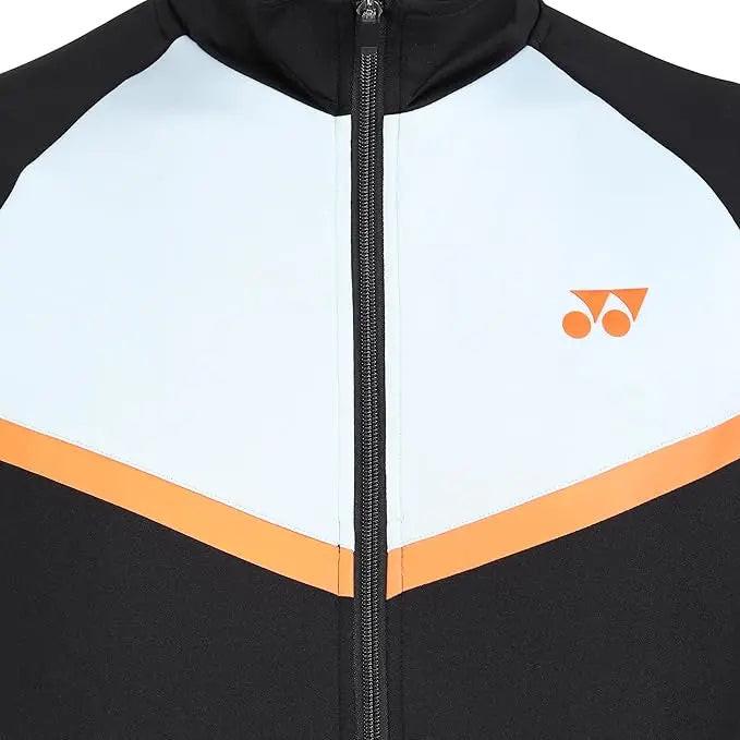 Yonex Track Suit 2500 for Men (Jet Black/Dark Navy) | Premium Badminton & Tennis Warm-Up Suit | Quick-Dry + UV Protection | Long Sleeve Pull-On Design