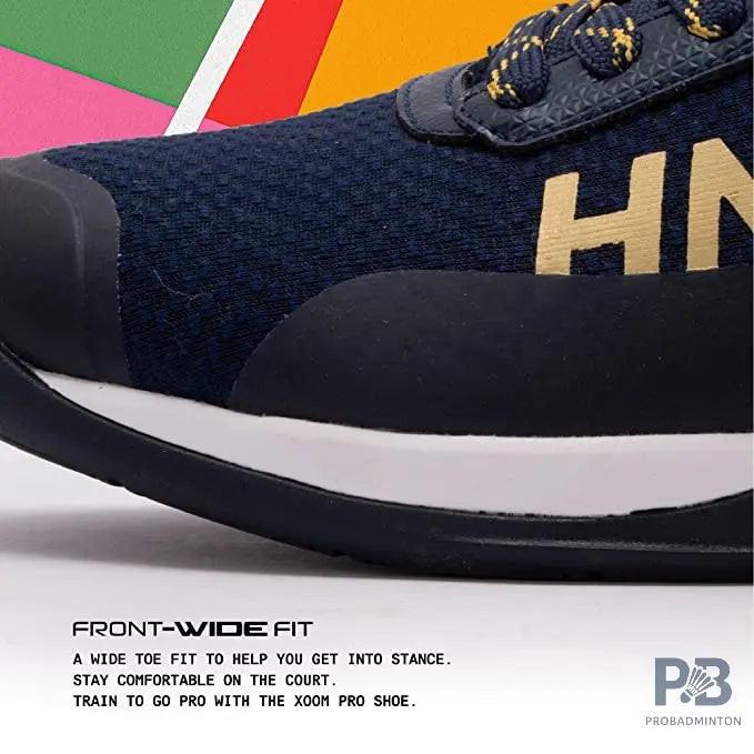 Hundred XOOM Pro Non-Marking Cushion Badminton Shoe (Navy/Gold)