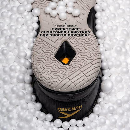 HUNDRED Raze Badminton Shoes (Black / Gold)