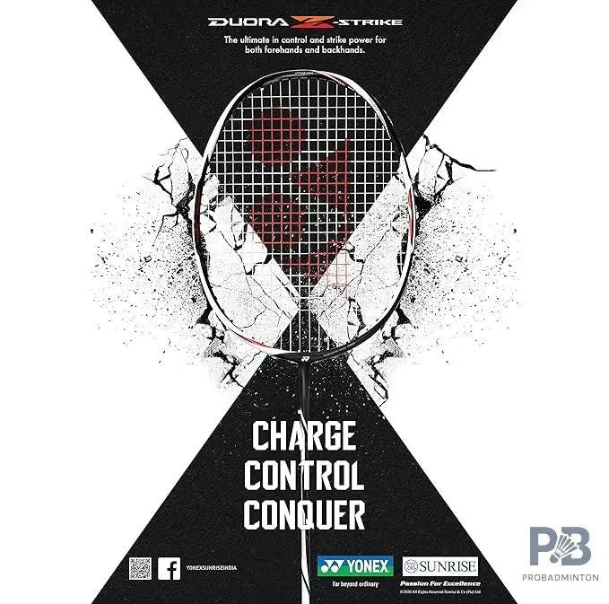 Yonex Duora Z Strike Professional Badminton Racquet (3U-G4) Black White | Best Yonex Badminton Racket