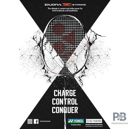 Yonex Duora Z Strike Professional Badminton Racquet (3U-G4) Black White | Best Yonex Badminton Racket