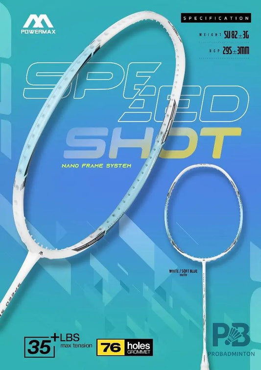 Power Max Speed ShotBadminton Racket Frame Gutted – Lightweight & Durable | Best Price in India for Beginners
