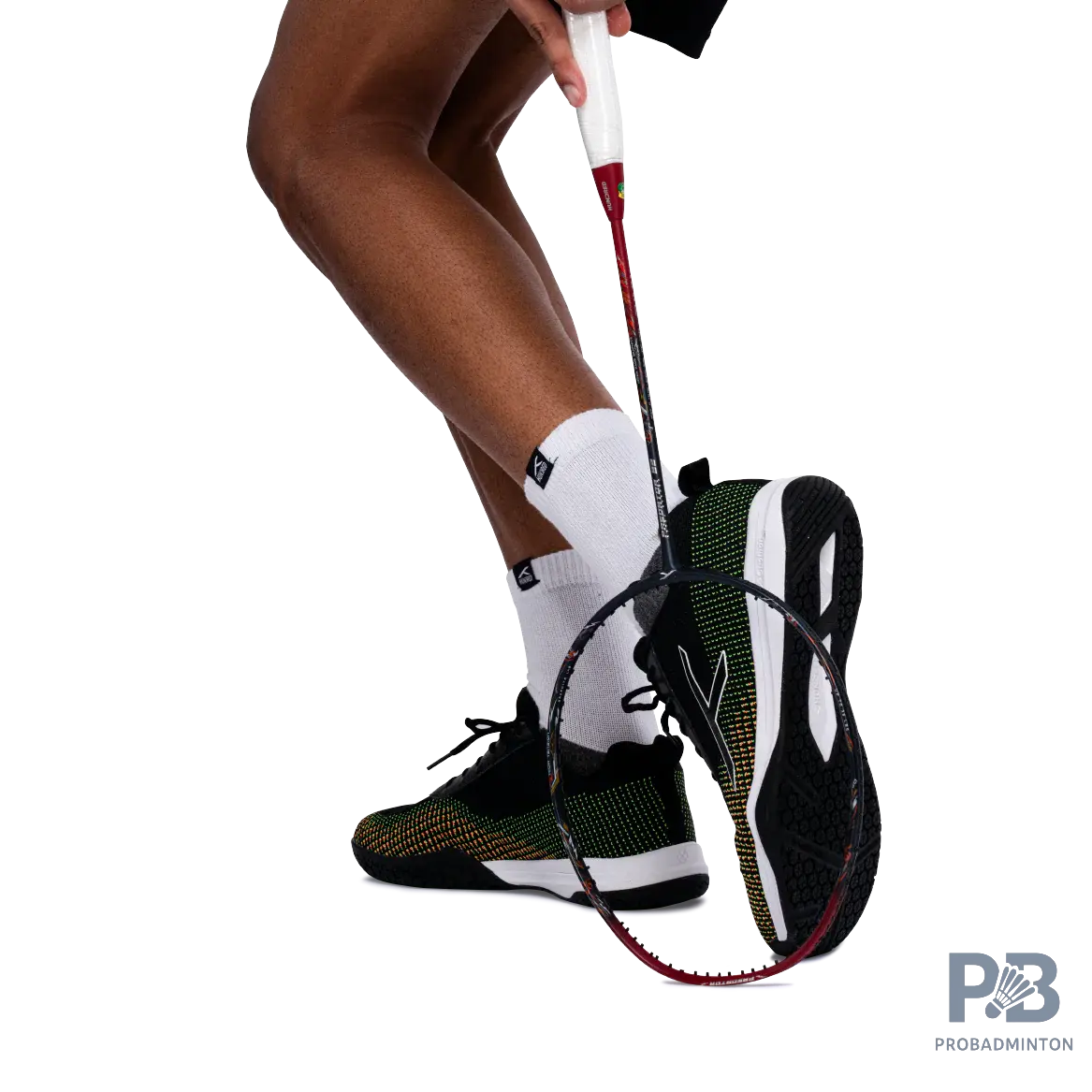 Hundred Blade Lite Badminton Shoe | Black/Orange/White