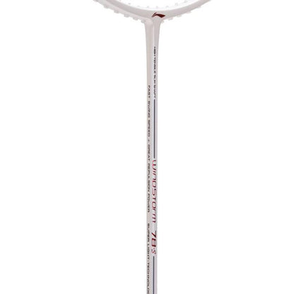 Li-Ning Windstorm 78 S Badminton Racket | White/Red