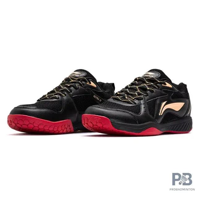 Li-Ning Ultra III Badminton Shoe ( Black / Apricot Cream) JR