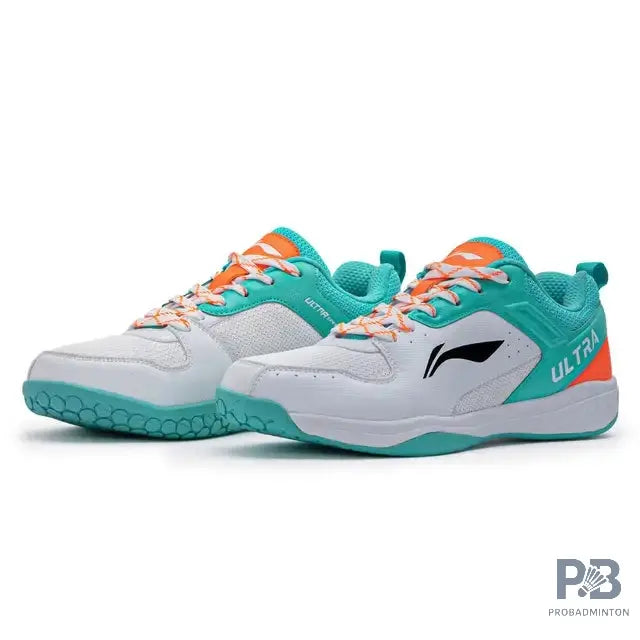 Lining Ultra Speed Badminton Shoes ( White/ Green /Orange)