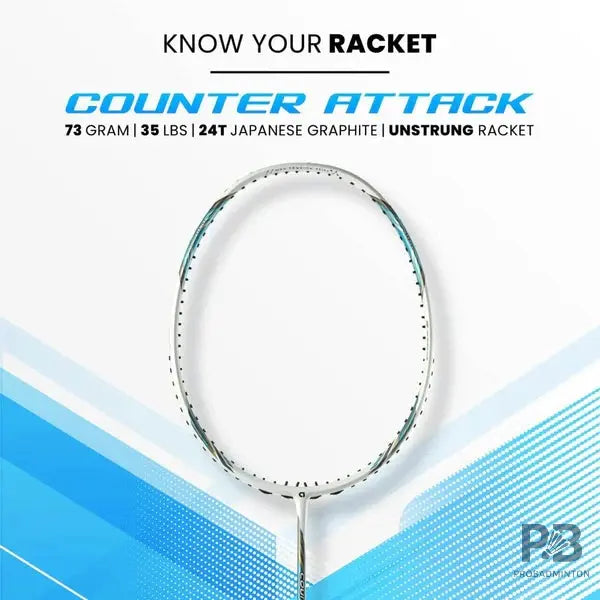 Apacs Counter Attack Badminton Racket – 6U Lightweight | Head Heavy | High-Speed Frame