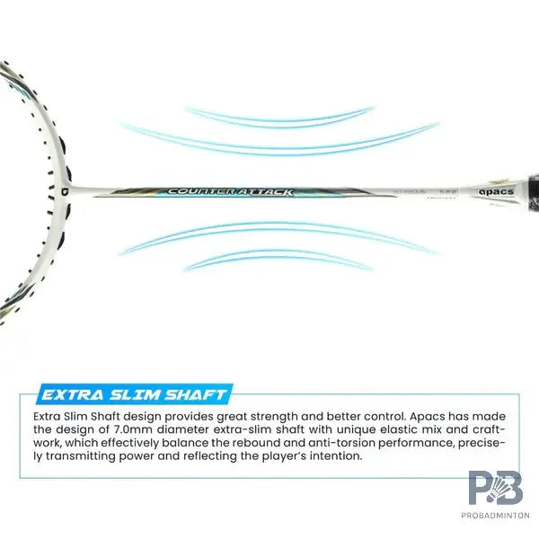 Apacs Counter Attack Badminton Racket – 6U Lightweight | Head Heavy | High-Speed Frame