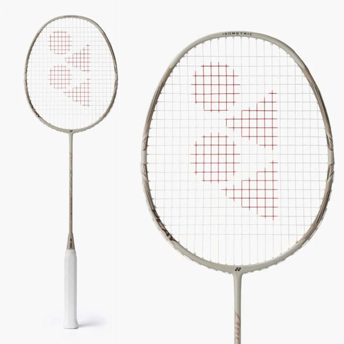 YONEX Arcsaber 7 Play Strung Graphite Badminton Racquet with Full Cover (Light Beige) | 4U, 83g