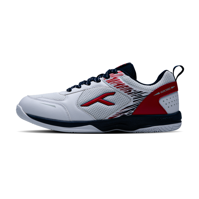 Hundred Court Star Pro Badminton Shoes WHITE/NAVY/RED
