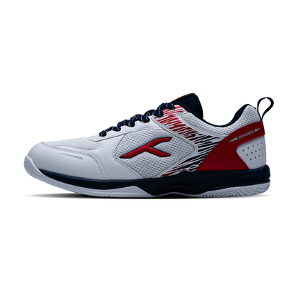 Hundred Court Star Pro Badminton Shoes WHITE/NAVY/RED