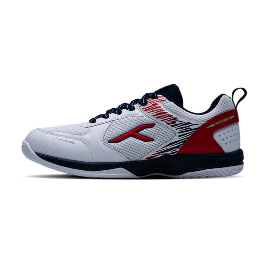 Hundred Court Star Pro Badminton Shoes WHITE/NAVY/RED
