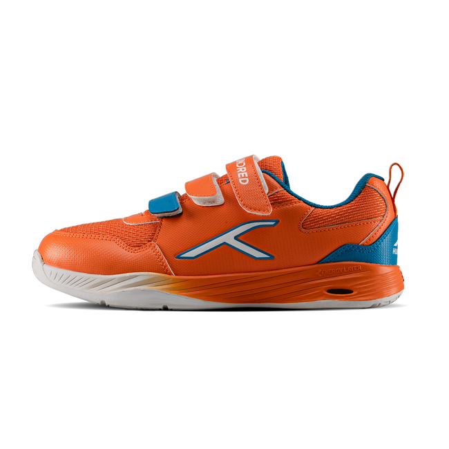 Hundred Court Champions Badminton Shoe | Orange/Blue/White