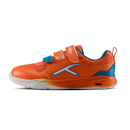 Hundred Court Champions Badminton Shoe | Orange/Blue/White