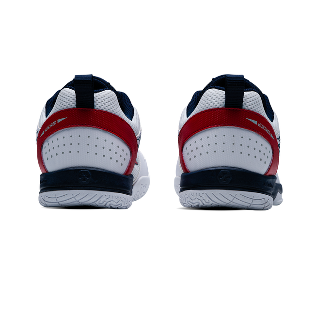 Hundred Court Star Pro Badminton Shoes WHITE/NAVY/RED