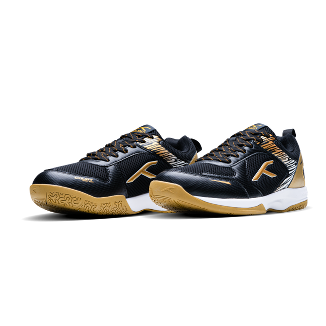 Hundred COURT STAR PRO Badminton Shoe | BLACK/GOLD