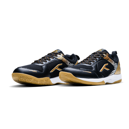 Hundred COURT STAR PRO Badminton Shoe | BLACK/GOLD
