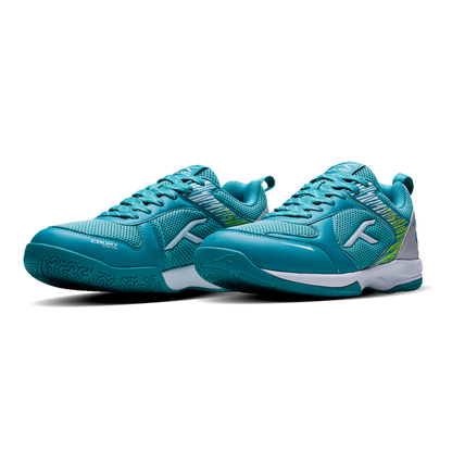 Hundred COURT STAR PRO Badminton Shoe | TURQUOISE/WHITE/LIME