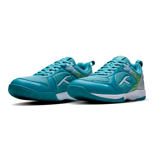 Hundred COURT STAR PRO Badminton Shoe | TURQUOISE/WHITE/LIME