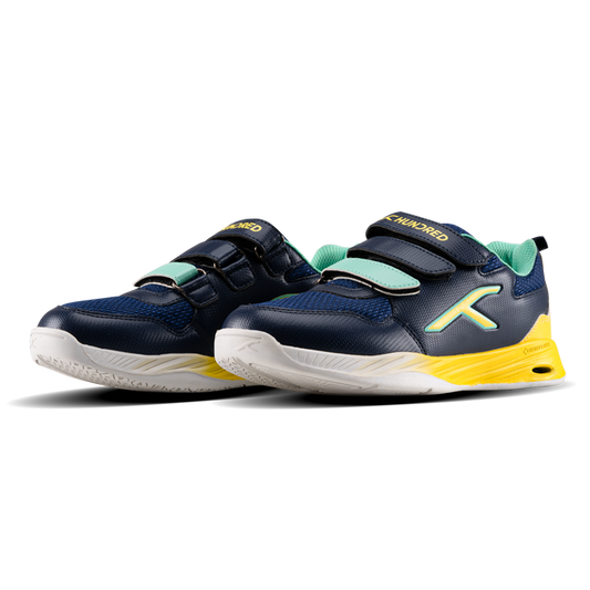Hundred Court Champions Badminton Shoe | Navy/Yellow/Green