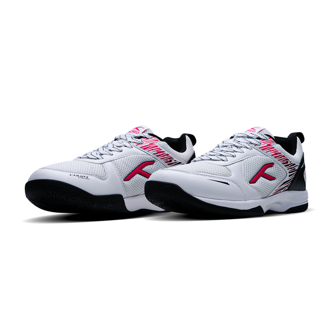 Hundred COURT STAR PRO Badminton Shoe | WHITE/BLACK/FUSHIA