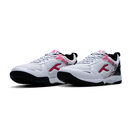 Hundred COURT STAR PRO Badminton Shoe | WHITE/BLACK/FUSHIA