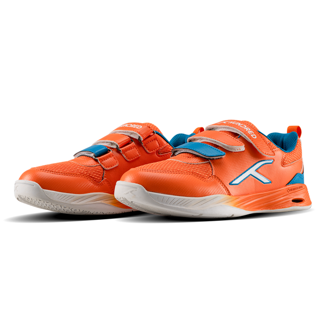 Hundred Court Champions Badminton Shoe | Orange/Blue/White