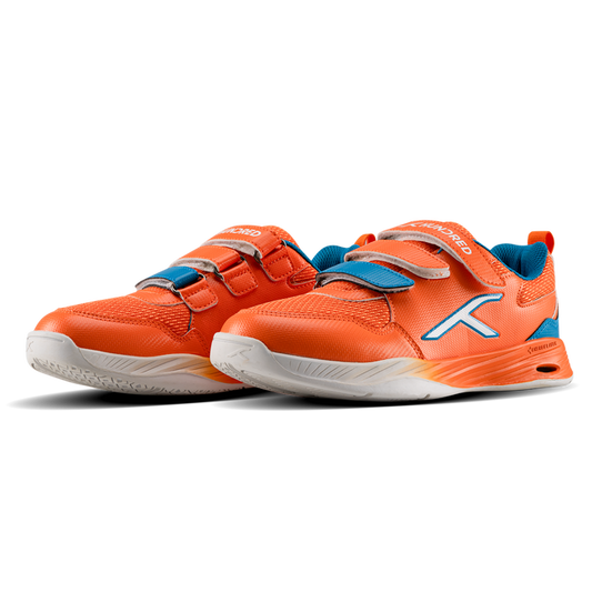 Hundred Court Champions Badminton Shoe | Orange/Blue/White