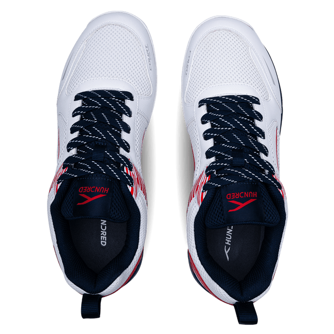 Hundred Court Star Pro Badminton Shoes WHITE/NAVY/RED