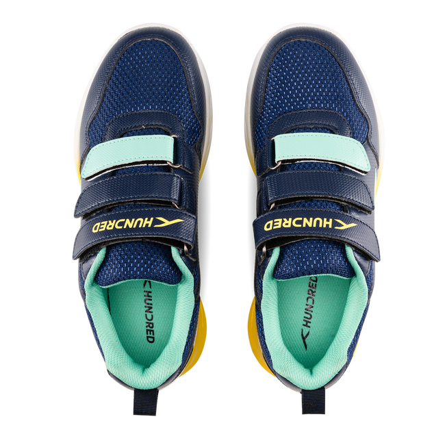 Hundred Court Champions Badminton Shoe | Navy/Yellow/Green