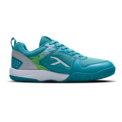 Hundred COURT STAR PRO Badminton Shoe | TURQUOISE/WHITE/LIME