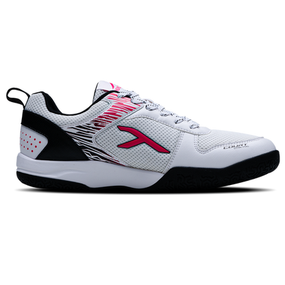 Hundred COURT STAR PRO Badminton Shoe | WHITE/BLACK/FUSHIA