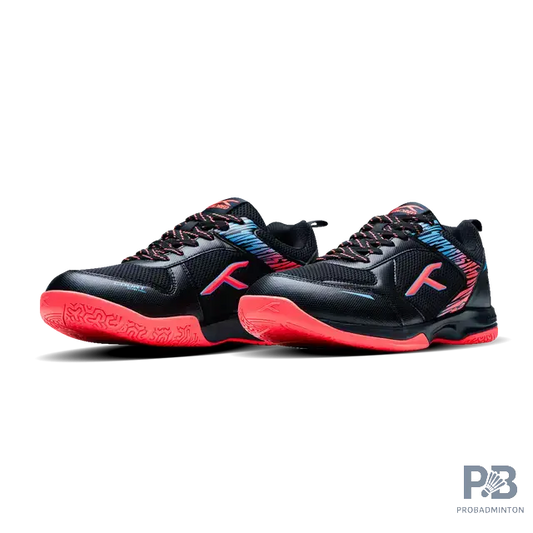 Hundred court Star Pro Badminton Shoes BLACK/SEA BLUE/ORANGE
