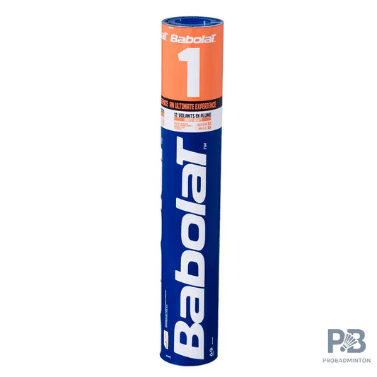 Babolat No. 1 Feather Cock Shuttlecock (Pack of 12) | Premium Tournament-Grade