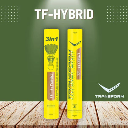 Transform TF-Hybrid Feather Shuttlecock | Hybrid Durable Badminton Shuttle for Training & Club Play