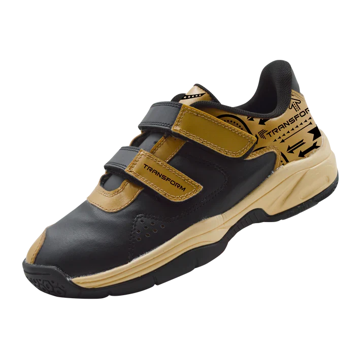 Transform Ninja Kids Badminton Shoe - Black – Lightweight Junior Court Shoes for Young Players