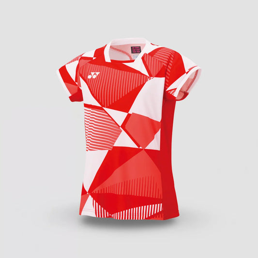 Yonex T-Shirt Round Neck 20850EX | Tango Red | Lightweight Badminton Sports T-Shirt for Women