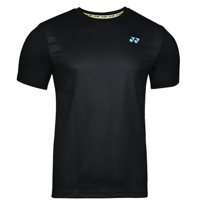 YONEX T-Shirt Round Neck 2680 - JET BLACK – Premium Breathable Black Tee for Badminton & Tennis Players