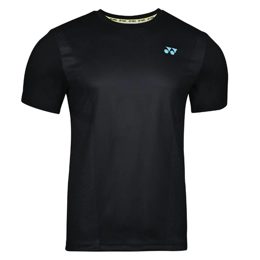 YONEX T-Shirt Round Neck 2680 - JET BLACK – Premium Breathable Black Tee for Badminton & Tennis Players