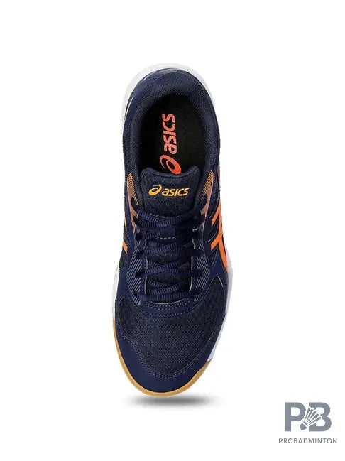 Asics UPCOURT 5 Indoor Court Shoe (Pea Coat/Shocking orange)