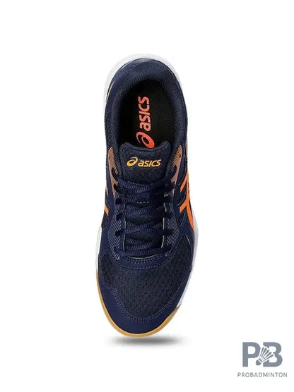 Asics UPCOURT 5 Indoor Court Shoe (Pea Coat/Shocking orange)